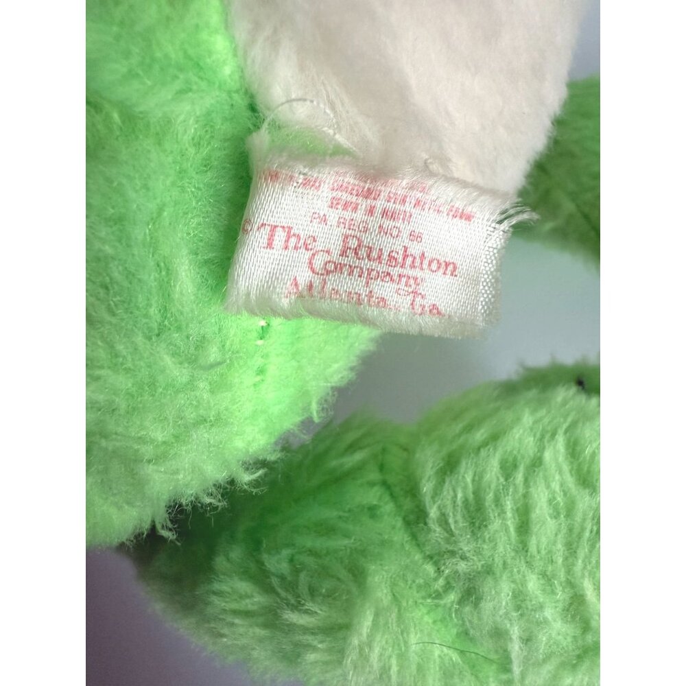 Vintage tween stuff Rushton Plush Green Frog Toy (scuffed eyes, disheveled fur) - Picture 7 of 14